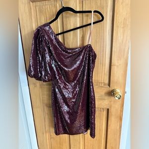 Gorgeous off shoulder sequins dress